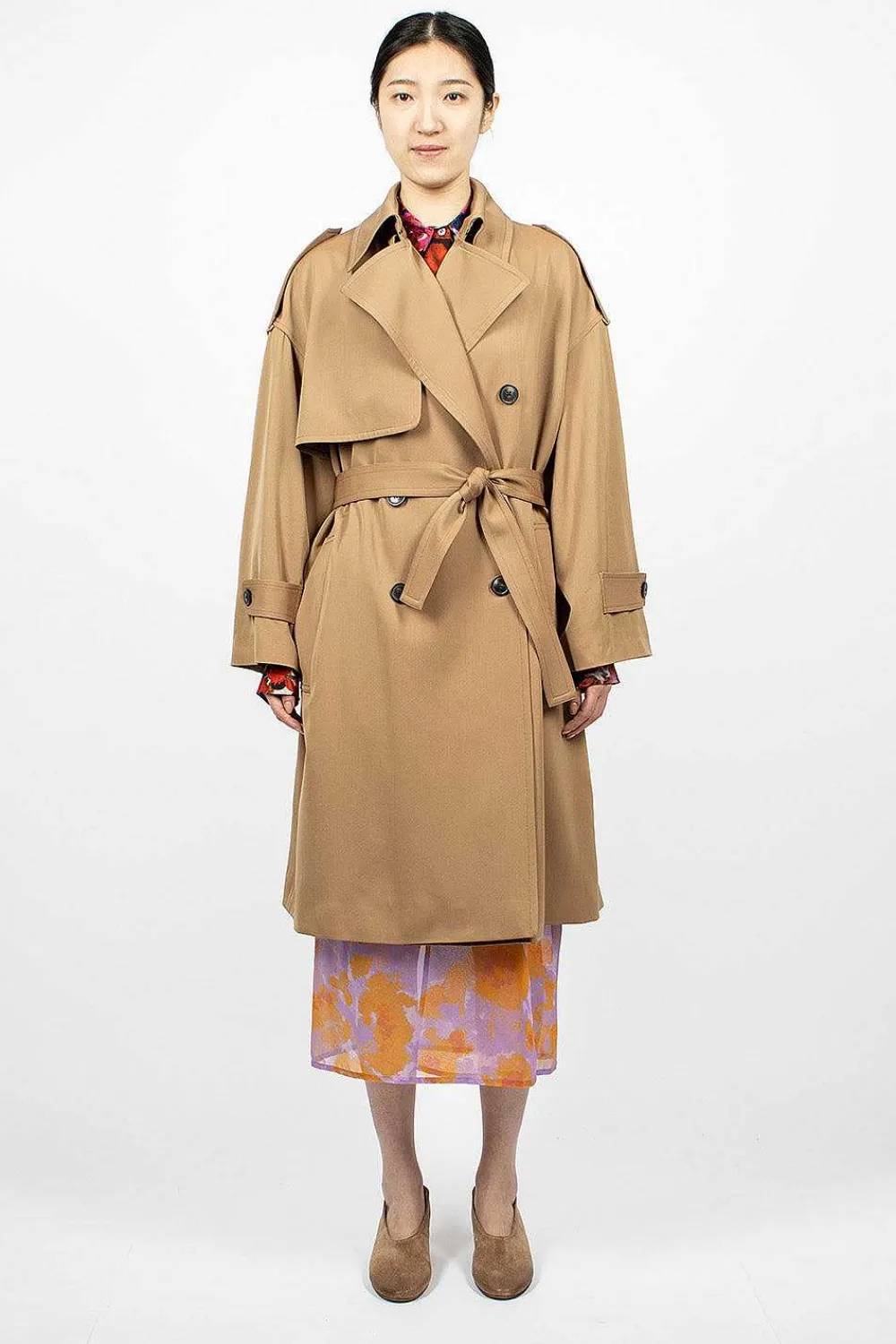 Dries Van Noten Classic Trench Coat Camel| Outerwear