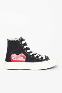 Comme Des Garçons PLAY Comme Des Garcons Play X Chuck Taylors 1970's Hi Ox Black| Boots