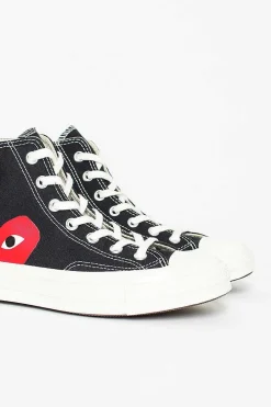 Comme Des Garçons PLAY Comme Des Garcons Play X Chuck Taylors 1970's Hi Ox Black| Boots
