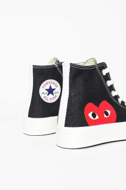 Comme Des Garçons PLAY Comme Des Garcons Play X Chuck Taylors 1970's Hi Ox Black| Boots