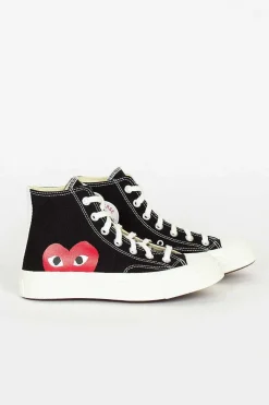 Comme Des Garçons PLAY Comme Des Garcons Play X Chuck Taylors 1970's Hi Ox Black| Sneakers