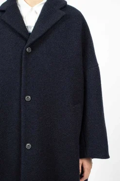 École de Curiosités Coper Coat Dark Navy| Outerwear