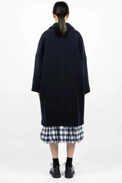 École de Curiosités Coper Coat Dark Navy| Outerwear