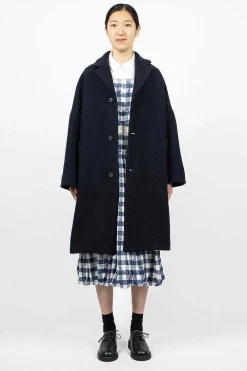 École de Curiosités Coper Coat Dark Navy| Outerwear