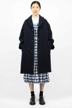 École de Curiosités Coper Coat Dark Navy| Outerwear