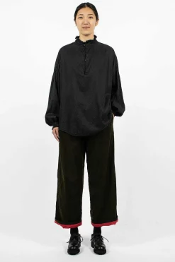 Chez Vidalenc Coulisse Pant L90 Dark Khaki| Trousers