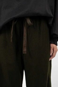 Chez Vidalenc Coulisse Pant L90 Dark Khaki| Trousers