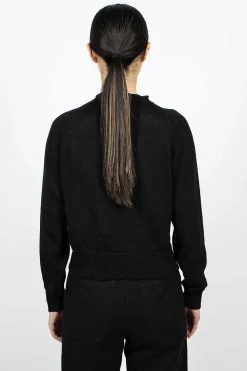 Margaret Howell Crew Neck Black Linen/Cotton| Knitwear