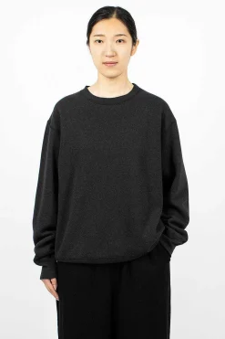 Toujours Crew Neck Pullover Heather Black| Tops