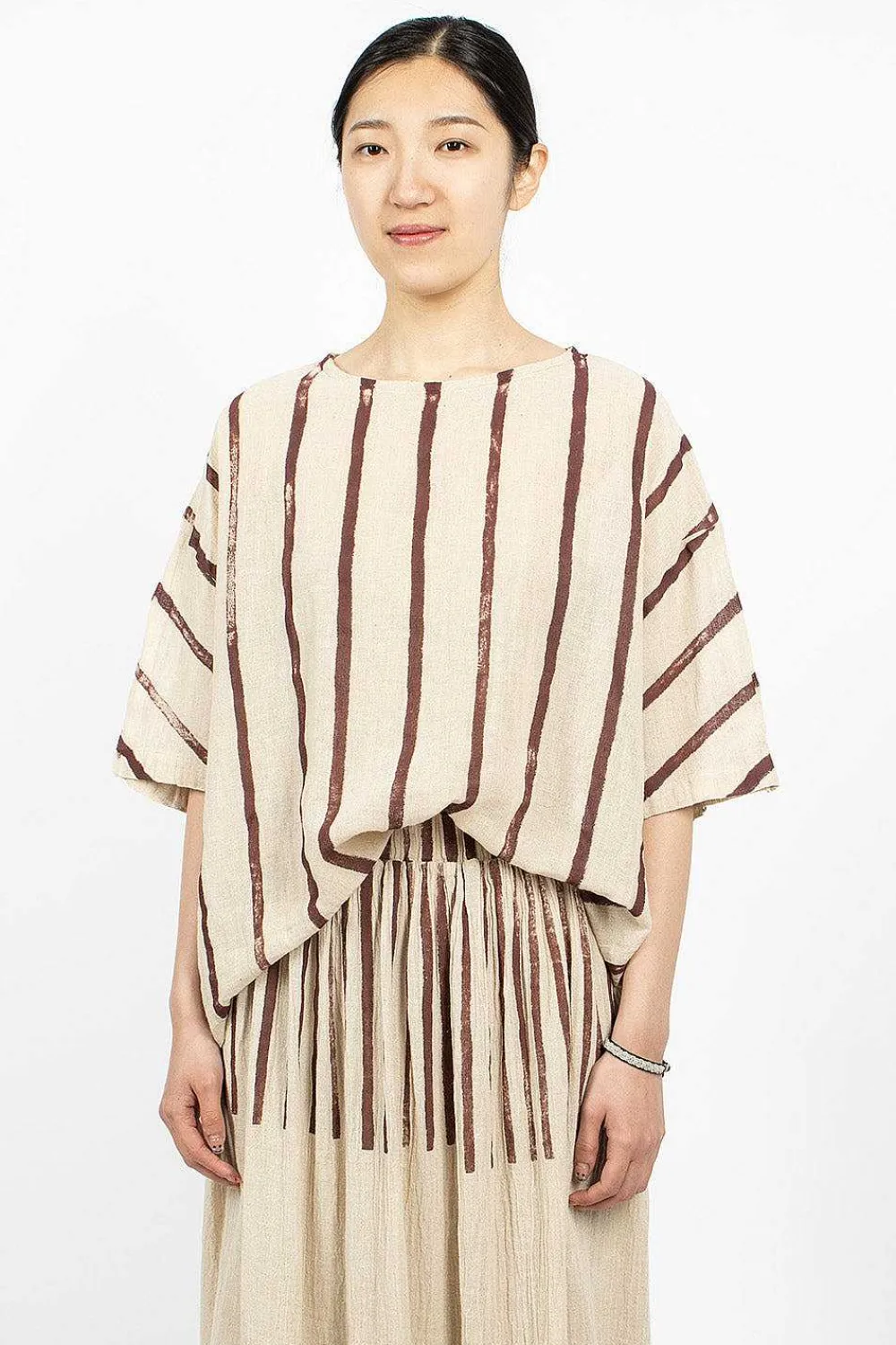 Black Crane Crew Top Print| Tops