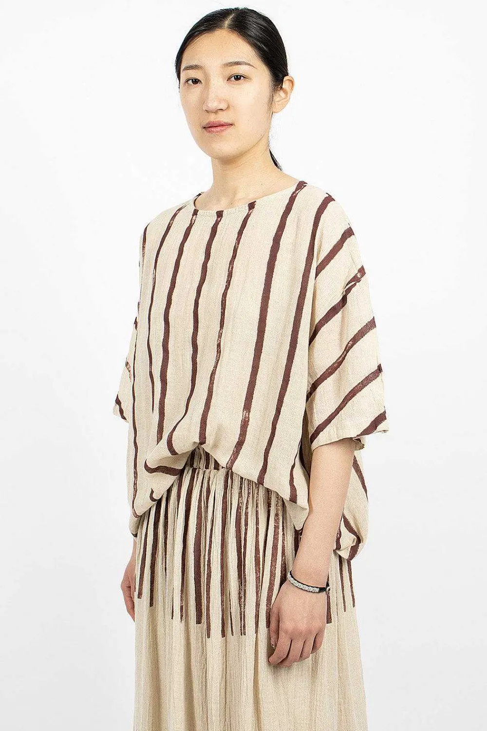 Black Crane Crew Top Print| Tops