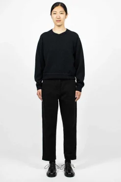 Margaret Howell Crewneck Jumper Deep Navy| Knitwear