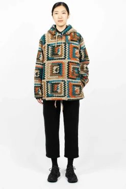 Engineered Garments FWK Crochet L/S Hoodie Multi| Tops