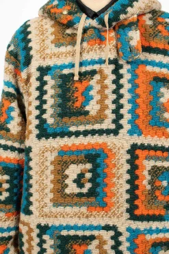 Engineered Garments FWK Crochet L/S Hoodie Multi| Tops