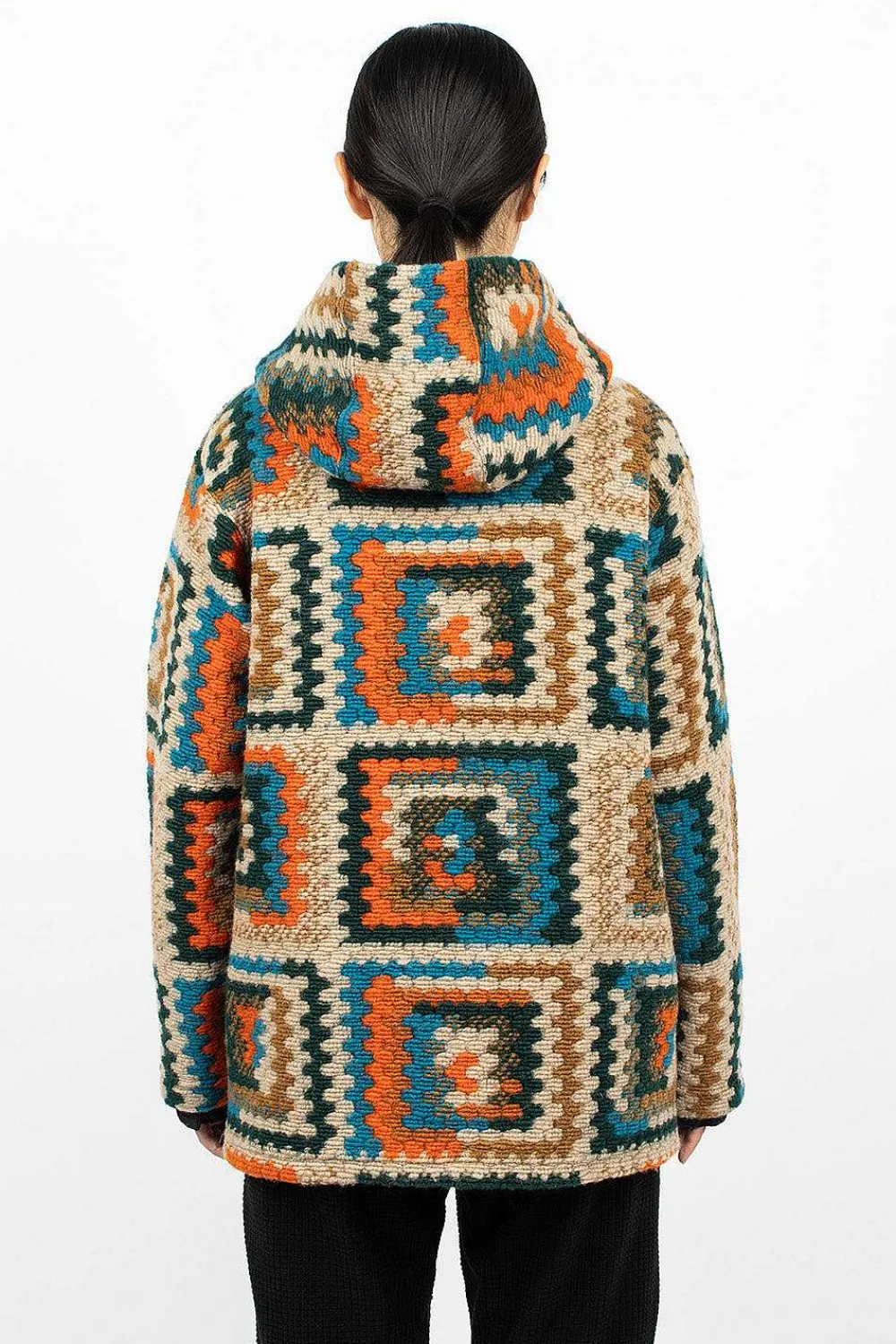 Engineered Garments FWK Crochet L/S Hoodie Multi| Tops
