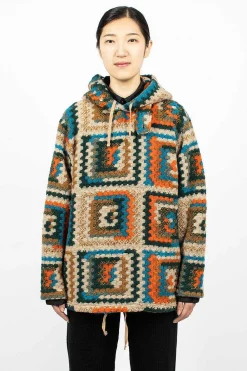 Engineered Garments FWK Crochet L/S Hoodie Multi| Knitwear