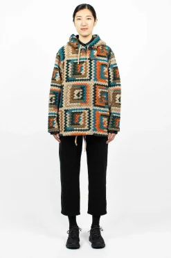 Engineered Garments FWK Crochet L/S Hoodie Multi| Knitwear