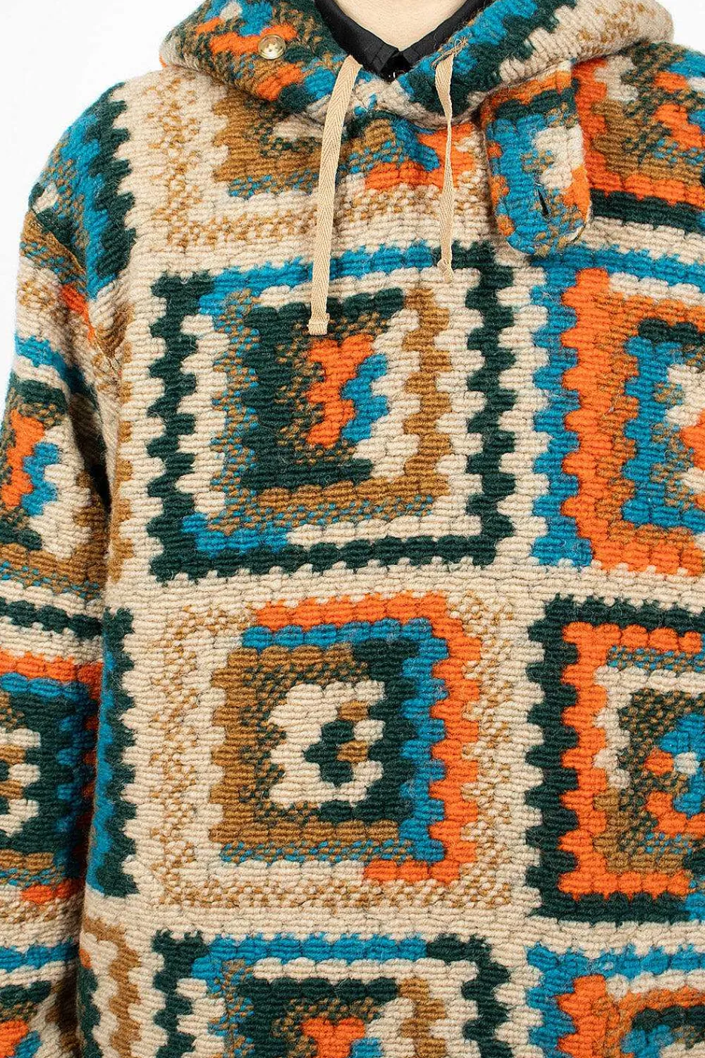 Engineered Garments FWK Crochet L/S Hoodie Multi| Knitwear