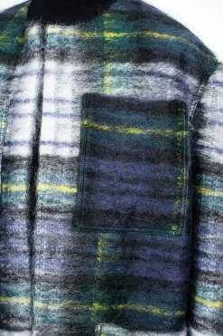 Sofie D'Hoore Croft Woven Jacket Green Tartan| Outerwear