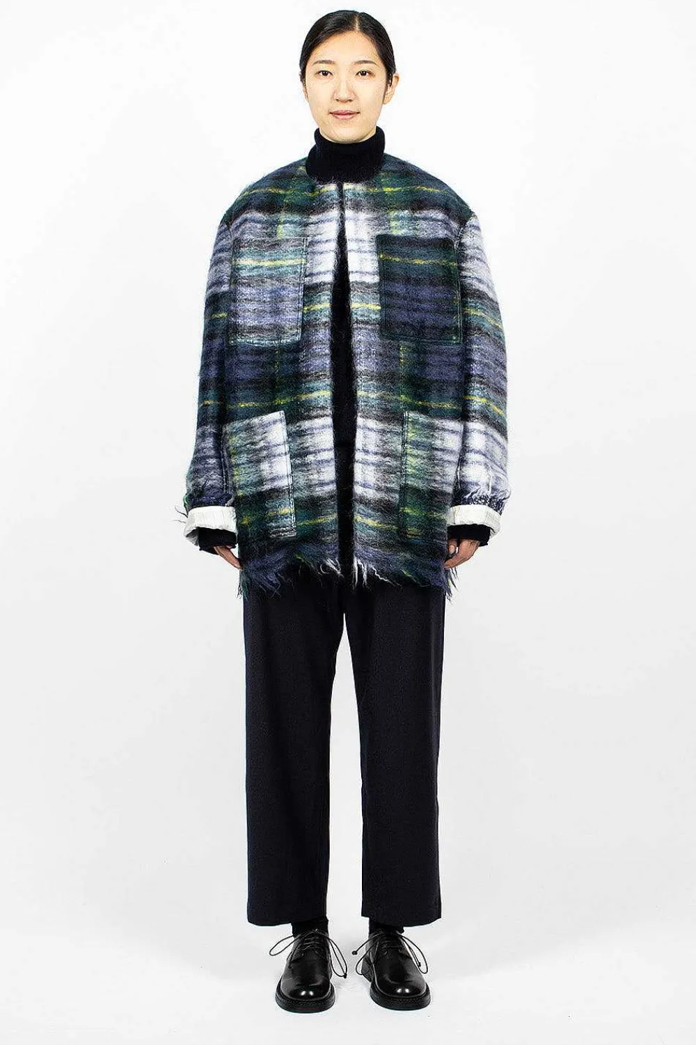 Sofie D'Hoore Croft Woven Jacket Green Tartan| Outerwear