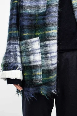 Sofie D'Hoore Croft Woven Jacket Green Tartan| Outerwear