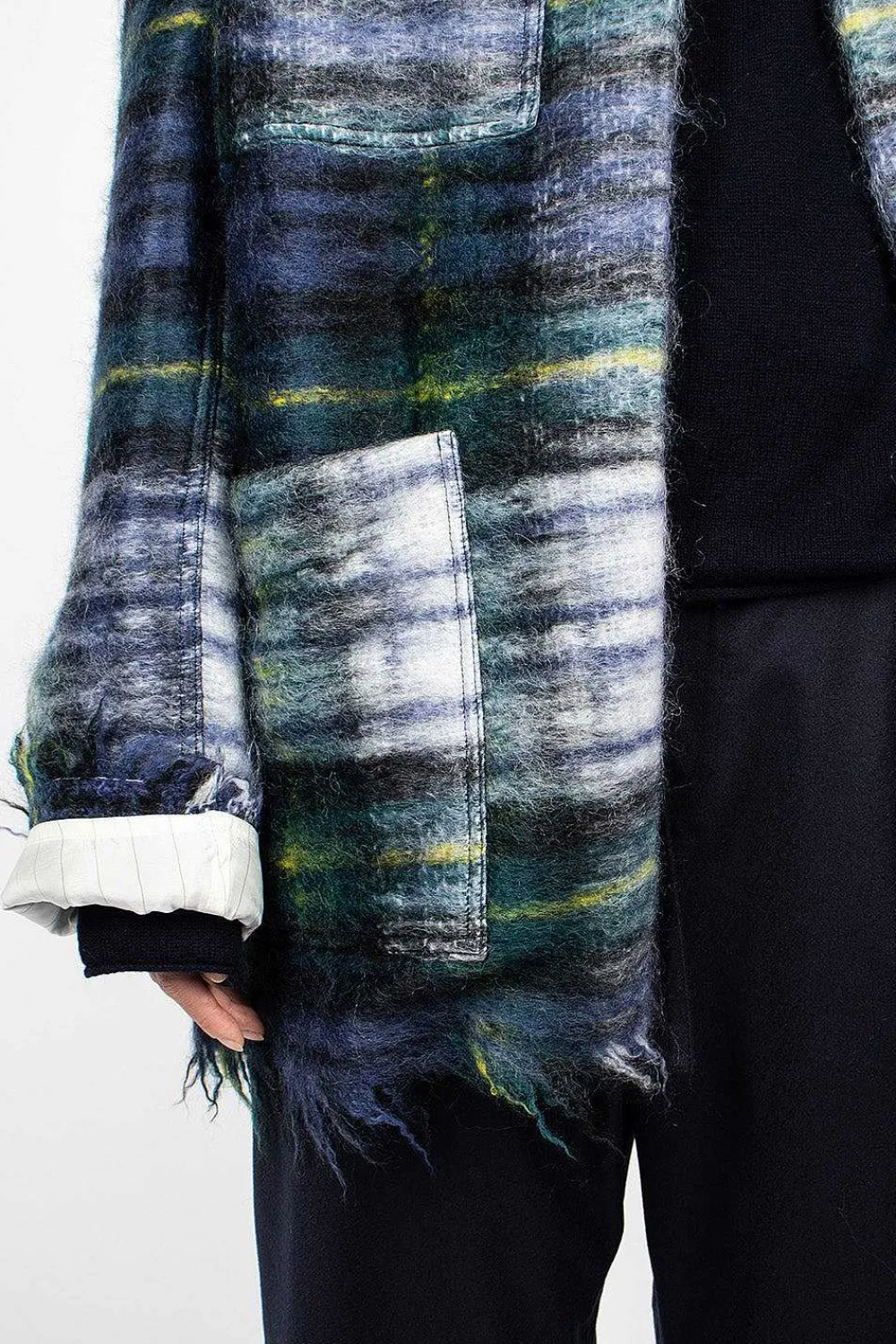 Sofie D'Hoore Croft Woven Jacket Green Tartan| Outerwear