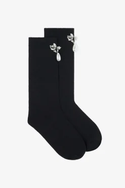 Simone Rocha Crystal Cluster Embellished Socks| Tights & Socks