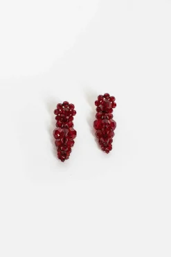 Simone Rocha Crystal Earrings Red| Earrings