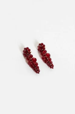 Simone Rocha Crystal Earrings Red| Earrings