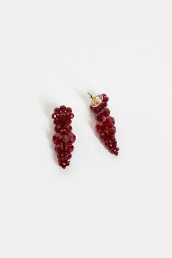 Simone Rocha Crystal Earrings Red| Earrings