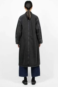 OrSlow Denim Overcoat Stone Black| Outerwear