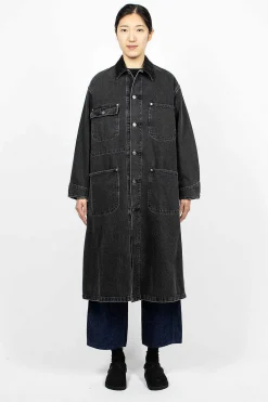 OrSlow Denim Overcoat Stone Black| Outerwear