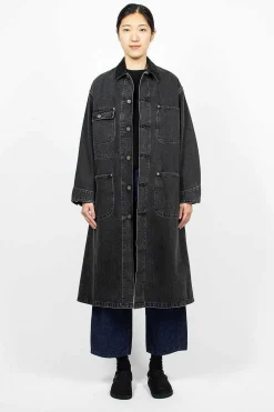 OrSlow Denim Overcoat Stone Black| Outerwear