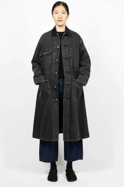 OrSlow Denim Overcoat Stone Black| Outerwear