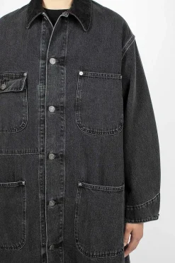 OrSlow Denim Overcoat Stone Black| Outerwear