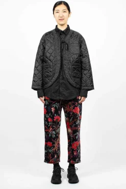 Engineered Garments FWK Diamond Quilted Cutaway Jacket Black| Outerwear