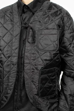 Engineered Garments FWK Diamond Quilted Cutaway Jacket Black| Outerwear