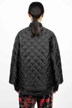 Engineered Garments FWK Diamond Quilted Cutaway Jacket Black| Outerwear