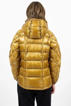 and wander Diamond Stitch Down Hoodie Camel| Outerwear