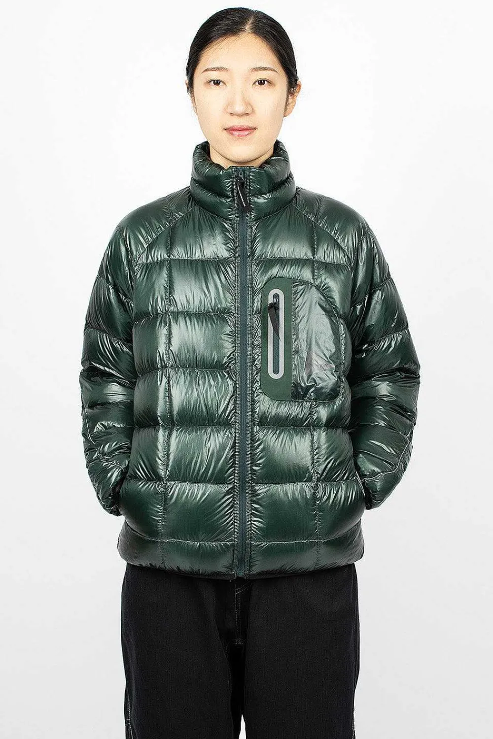 and wander Diamond Stitch Down Jacket Green| Outerwear