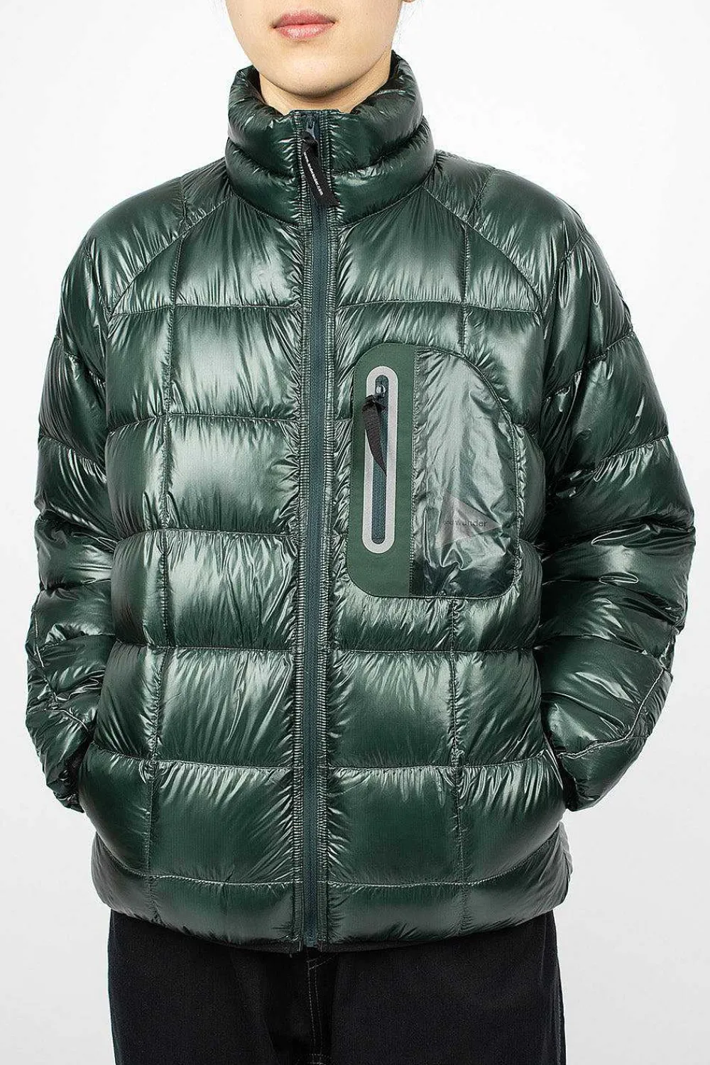 and wander Diamond Stitch Down Jacket Green| Outerwear
