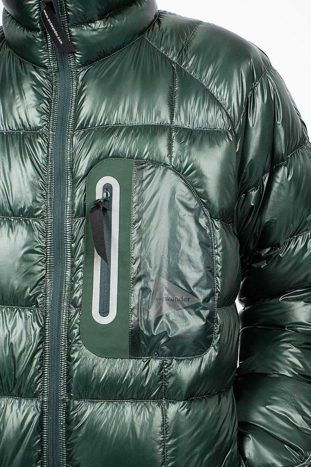 and wander Diamond Stitch Down Jacket Green| Outerwear