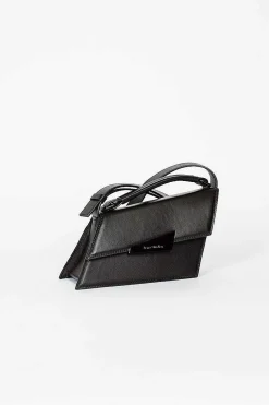 Acne Studios Distorted Leather Handbag Black| Bags