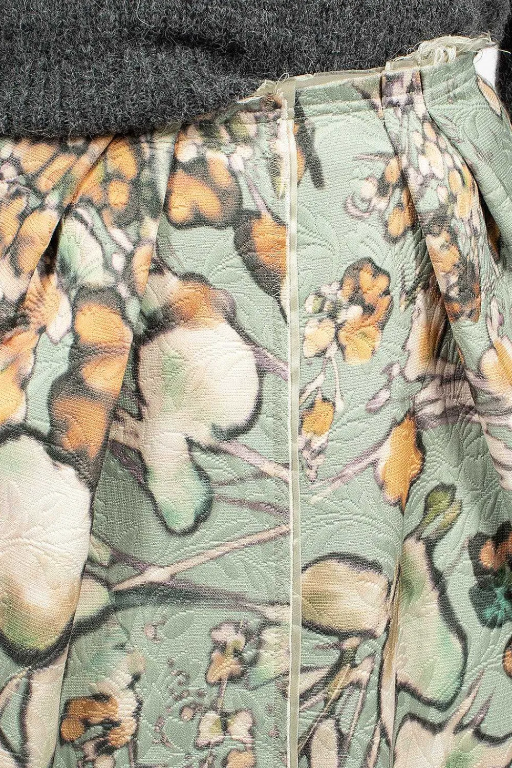 Dries Van Noten Distressed Floral Pencil Skirt| Skirts
