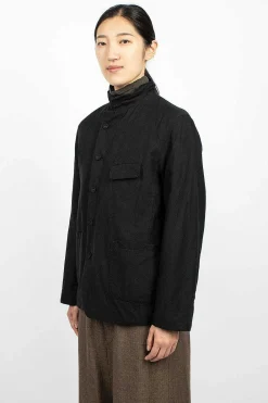Vlas Blomme Double Breasted Jacket Black| Outerwear