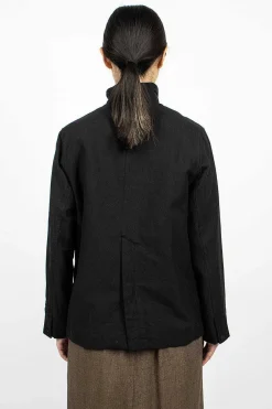 Vlas Blomme Double Breasted Jacket Black| Outerwear