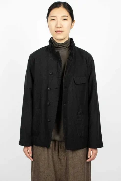 Vlas Blomme Double Breasted Jacket Black| Outerwear