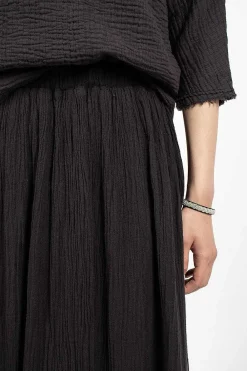 Black Crane Double Layered Skirt Black| Skirts