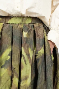 Casey Casey Double Riddeaux Skirt Ikat Khaki| Skirts