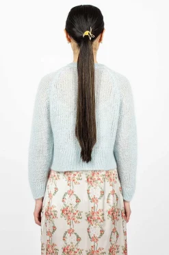 Simone Rocha Embellished Cardigan Baby Blue| Knitwear